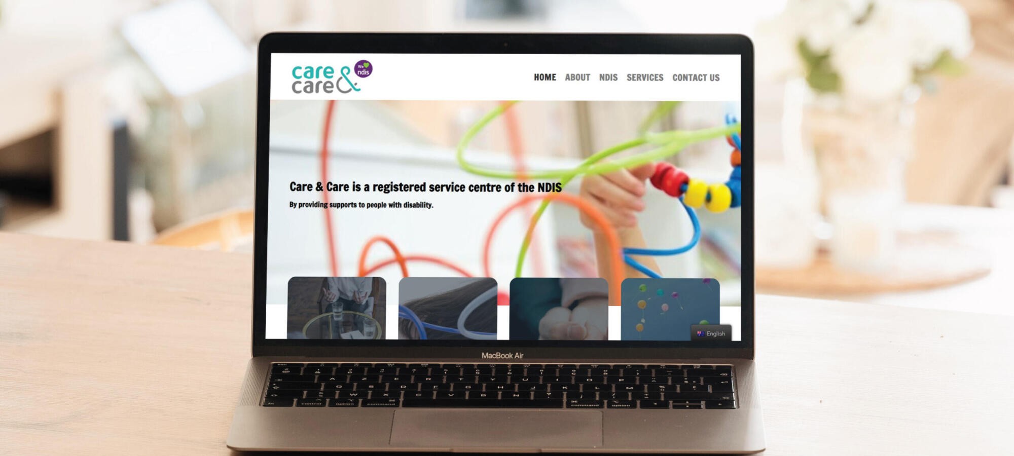 care and care homepage design mockup