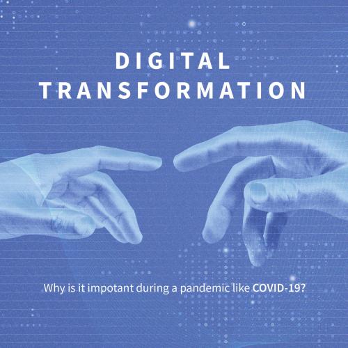 digital transformation during covid 19; hands reaching out to one another