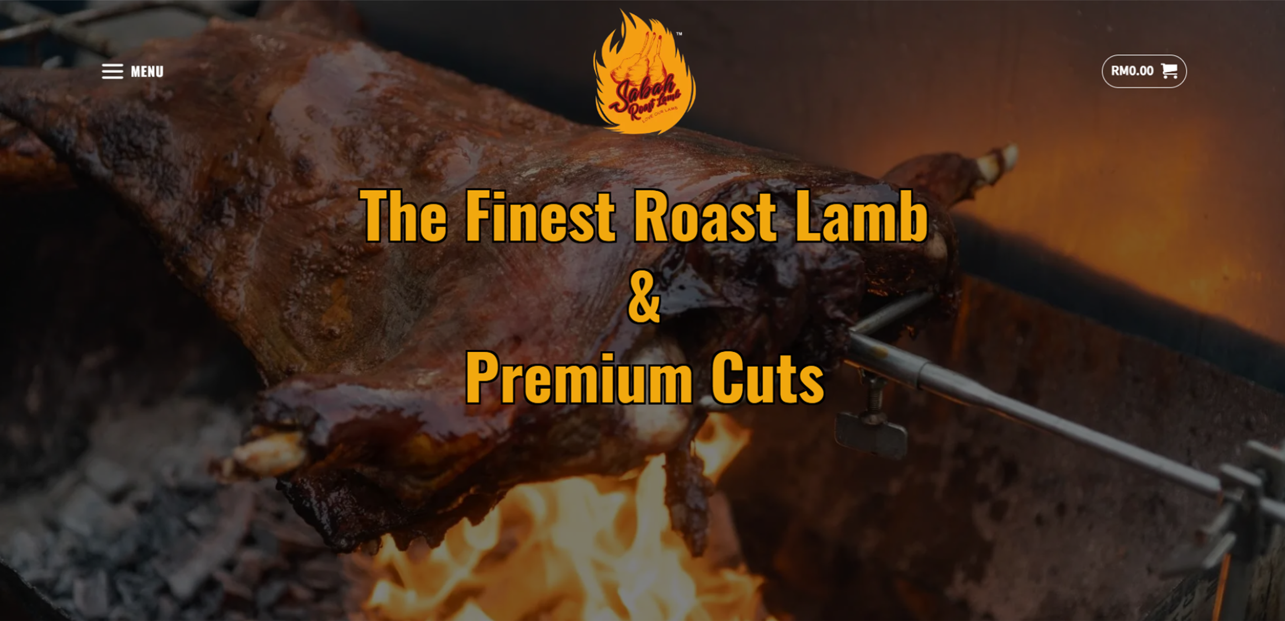 Sscreenshot of Sabah Roast Lamb website