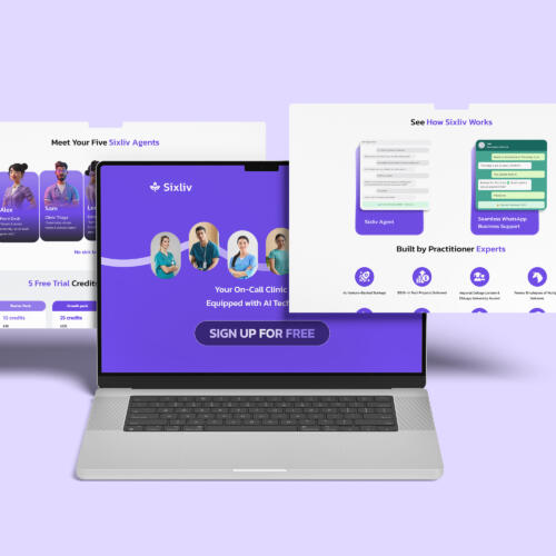 Landing Page Design for an AI-Powered Healthcare Platform
